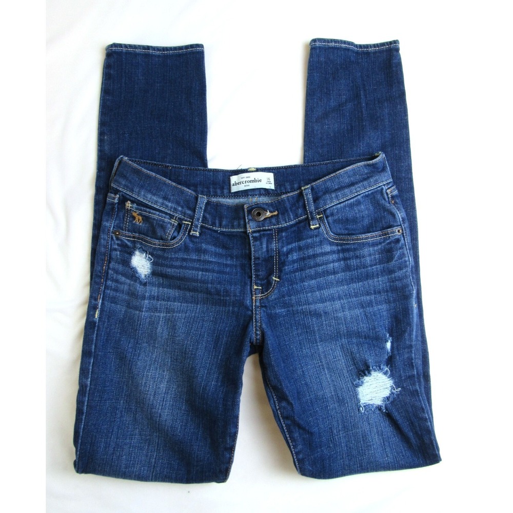 Abercrombie Kids Girl's Skinny Jeans Distressed Size 16